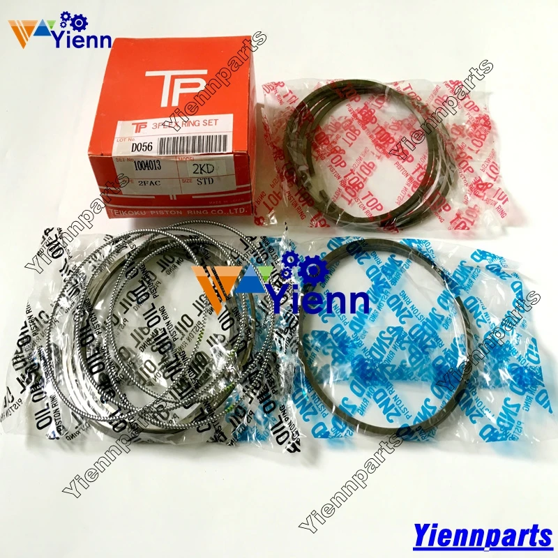 For TOYOTA 2KD 2KD-FTV Overhaul Re-ring Kit 13101-30031 131001-67030 2010-Presen Hilux Hiace FJ Cruiser Engine Repair Parts