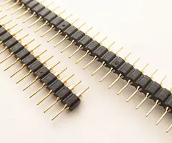 1pc Gold Round 40pin Male Single Row 0.1