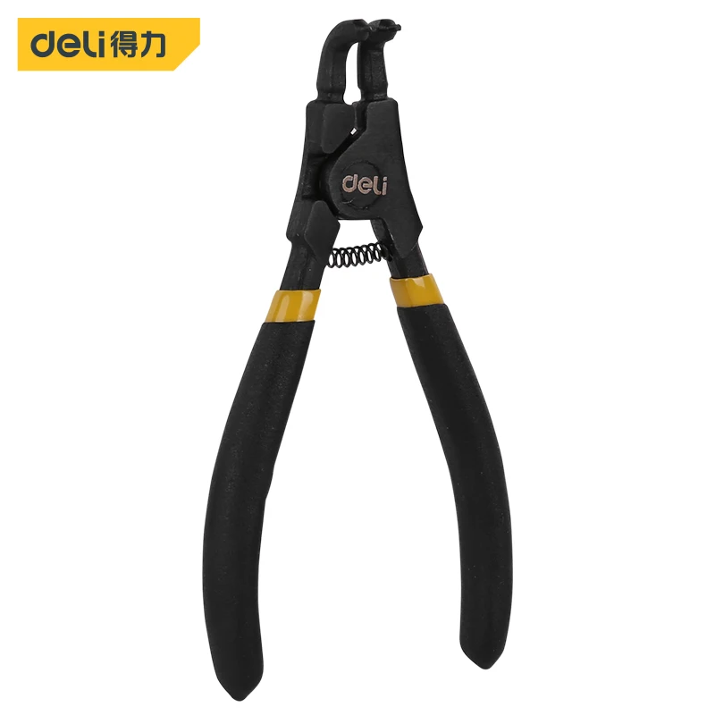 

deli German Multifunctional External Retaining Clip Circlip Pliers Crimp Tool Snap Ring External Bent Pliers Repair Hand Tools