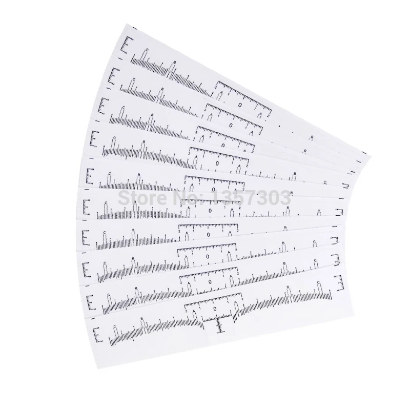 500pcs Eyebrow Ruler Measure Tool Eye Brow Drawing Guide Card Brow Template DIY Make up Sticker Grooming Stencil Shaper Ruler