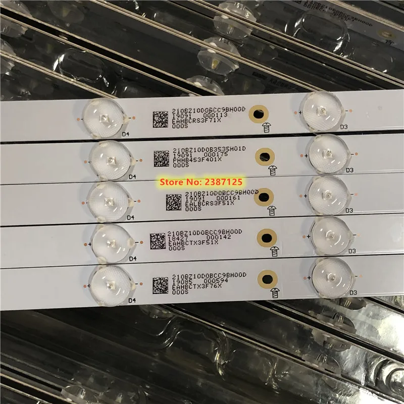 50pcs LED Backlight Strip 10Lamp 43pfg5000 Aoc Le43d1452 Le43s5760 Le43d1442 le43s5970 LE43S5977 L42F220B L42P60BD L42F3250B