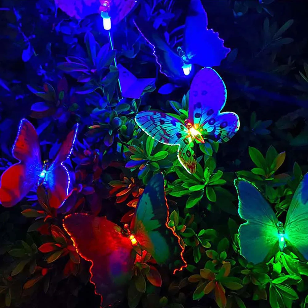 

8PC Led Solar Garden Lights Outdoor Waterproof Landscape Light Colorful Butterfly Lights Decoration Yard Lawn Lamp Patio Pathway
