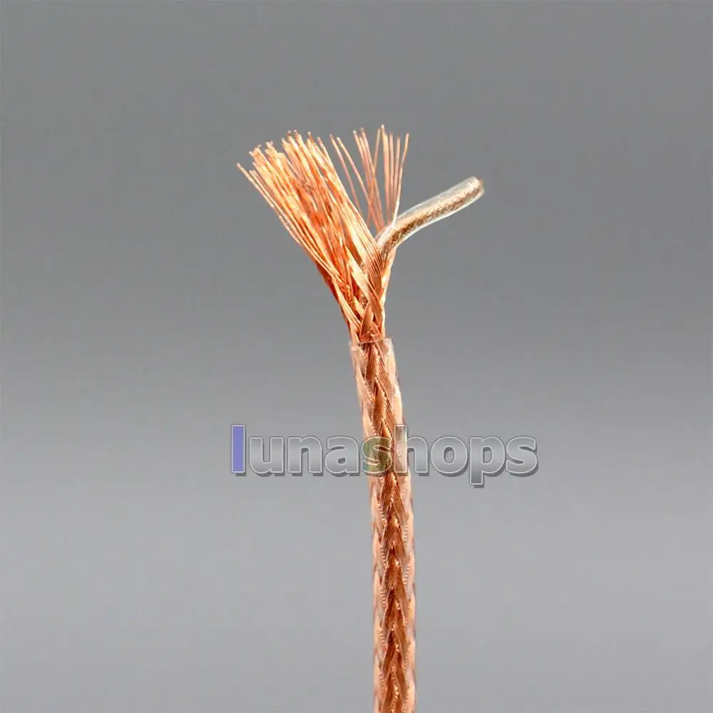 50m High Extreme Soft Pure 7n 99% OCC 64*0.05mm Outside Shielding 19*0.1mm 7N OCC Inside Wire Diameter:1.8mm DIY Cable