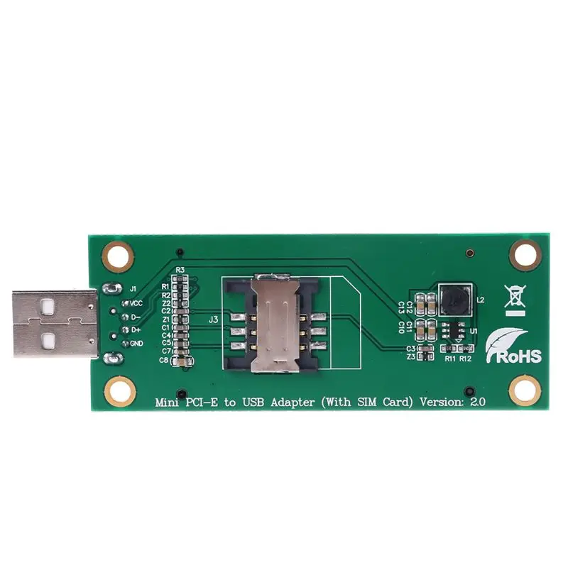 Mini PCI-e لاسلكي WWAN إلى بطاقة محول USB مع فتحة بطاقة لهواوي 203B