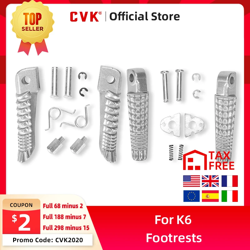 CVK Front and After Footrests Foot Peg Rests For Suzuki GSXR600 GSXR700 K4 K6 K8 GSXR1000 K1 Motorcycle Accessories