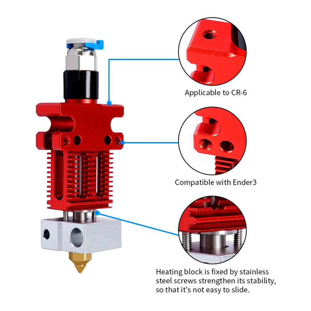 RAMPS 3D Printer CR-6 SE Upgraded Hotend Kit All Metal Extrusion Extruder for Creality CR-6 Ender 3 CR6 SE 3D Printing Parts