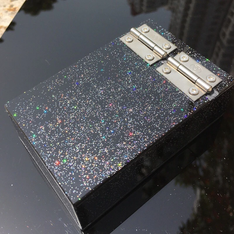 Bling Colorful Starry Cigarette Case Fashion Plastic Protective Box Portable Magnet Automatic Holds 20 Smoking Tools Lady Gifts