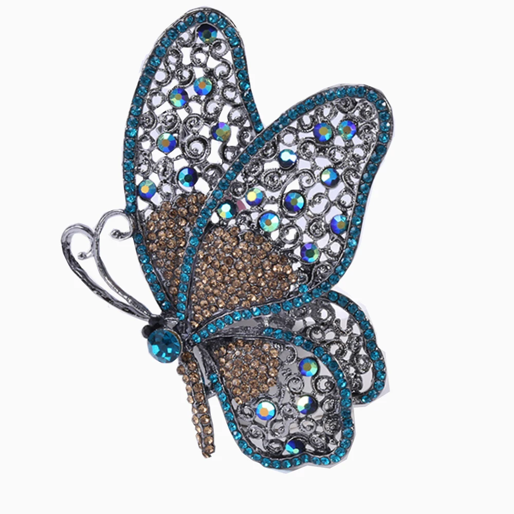 

Jewelery Brooch Gold Plated Rhinestone insect Butterfly Shape Brooch Pin