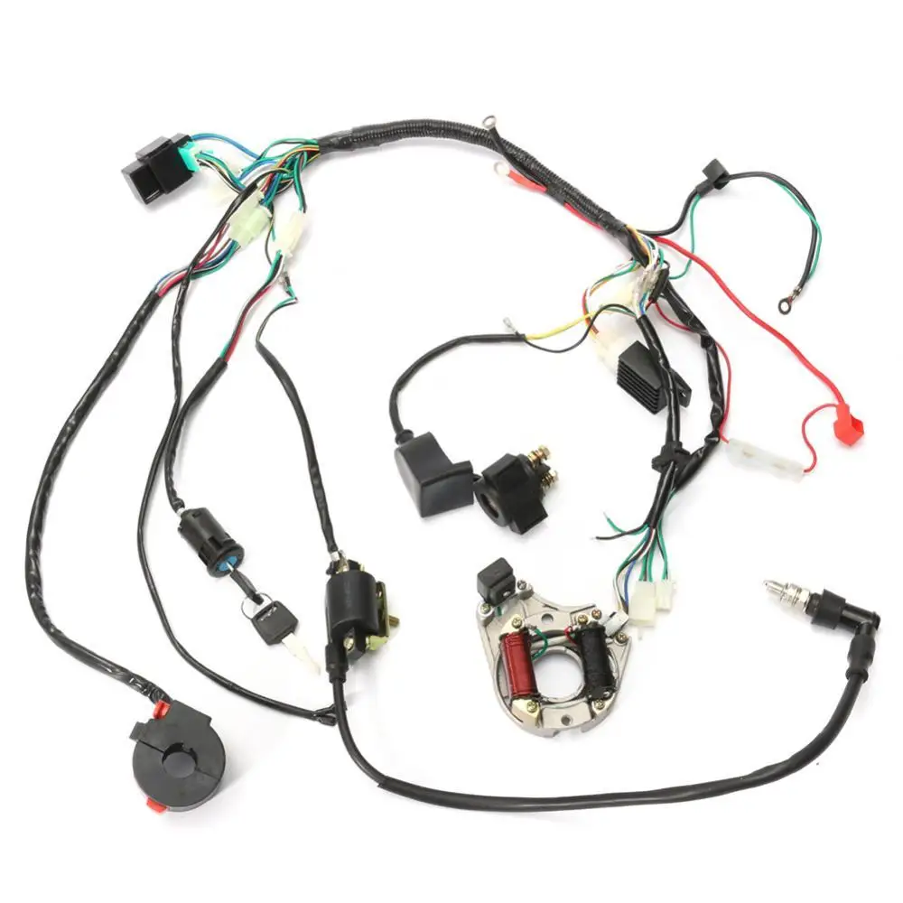 80% Hot Sell 50 70 90 110CC CDI Wire Harness Assembly Wiring Kit for ATV Electric Start Quads