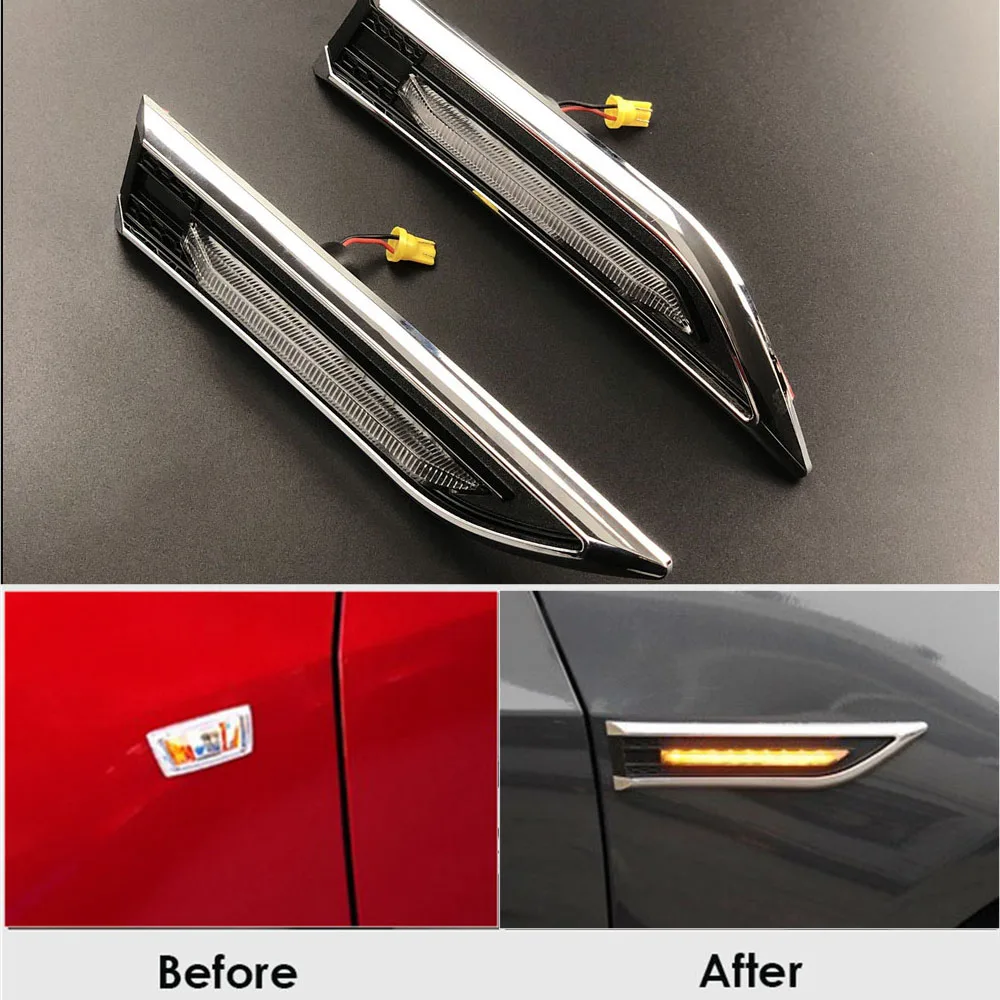 1Pair Car Styling Accessories Side Turn Signals Lamp Light Decorative Sticker For Chevrolet Cruze Aveo Sail