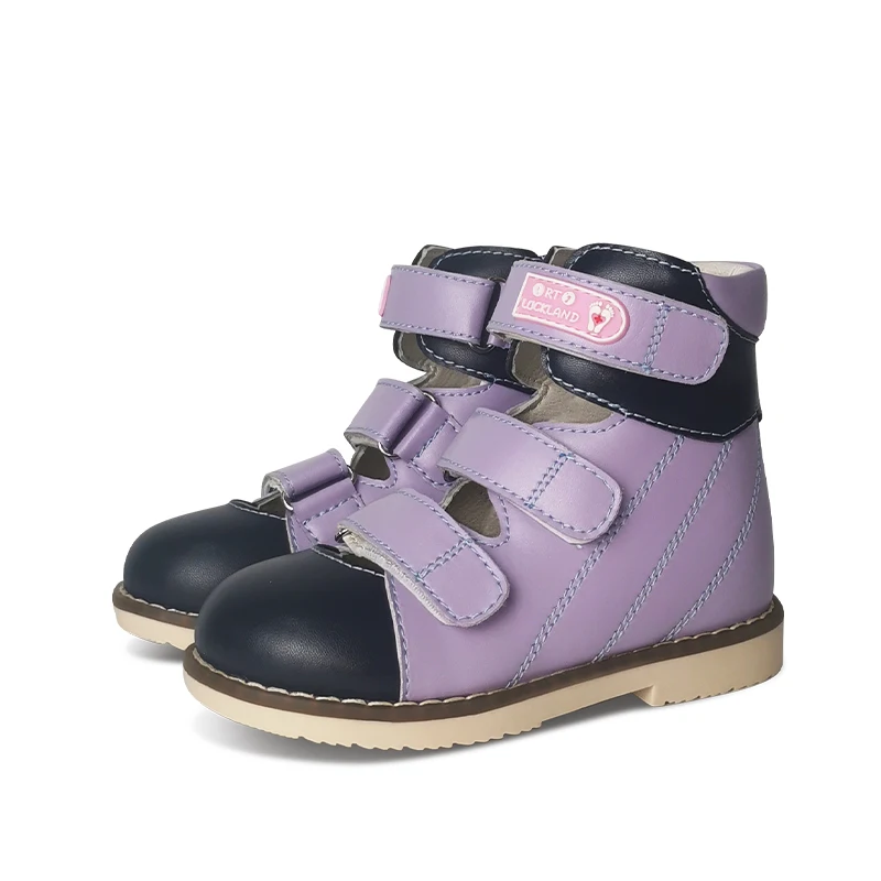 Ortoluckland crianças sandálias meninas verão sapatos ortopédicos para o miúdo menino denim tiptoe varus clubfoot calçado size22 a 32