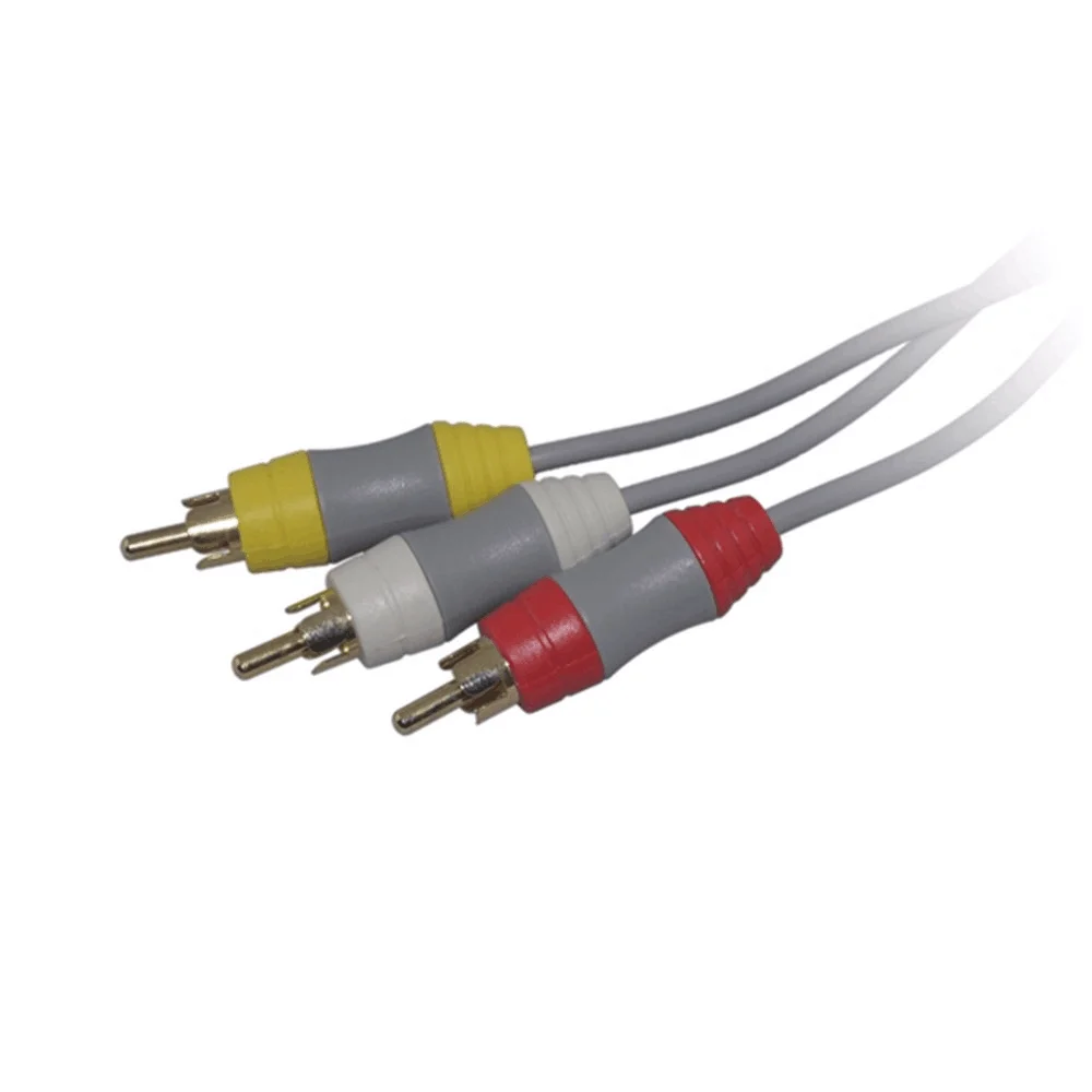 3 RCA Composite AV Kabel 1,8 m für Wii Audio und Video Kabel