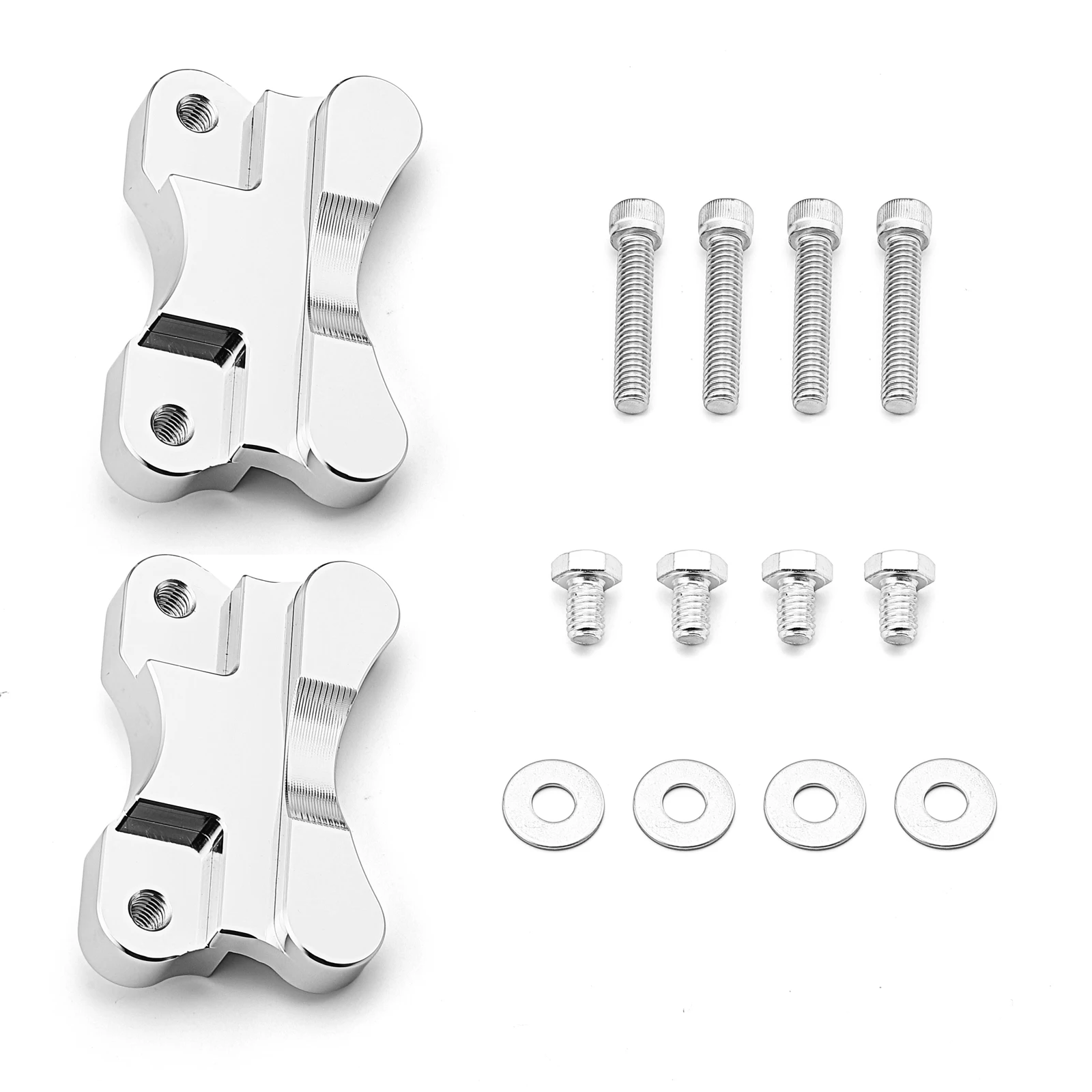 For Harley Davidson Softail Model 1986-2017 1x Fender Adapter Spacers Kit With Necessary Hardware CNC Billet Aluminum Chrome