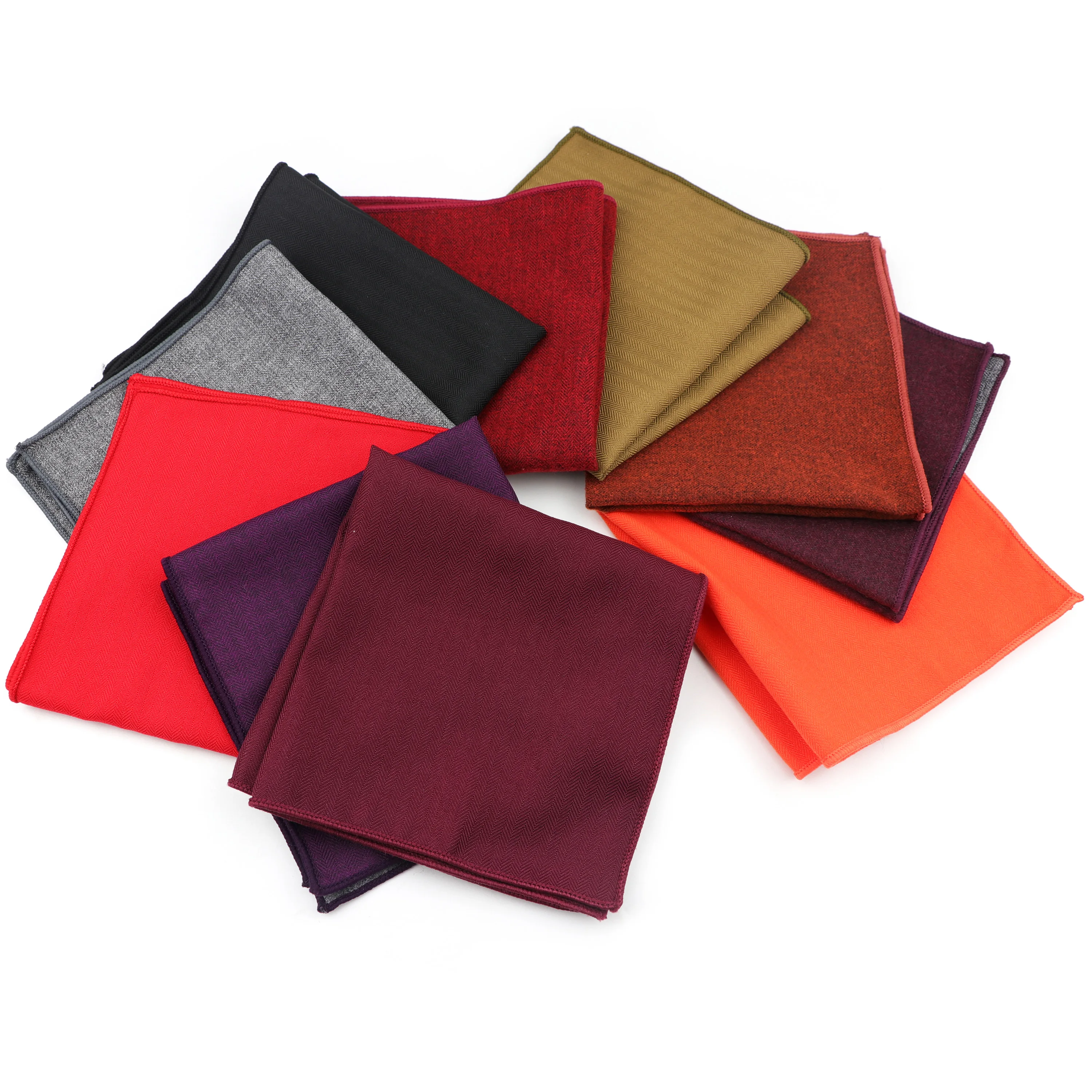 Brand New Solid Color Men\'s Hankerchief Scarves Vintage Cotton Soft Hankies Men\'s Suits Pocket Square Handkerchiefs