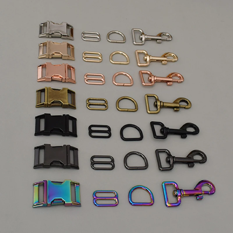 Retail 1 set 25mm  DIY dog collar Straps Bags Belts Accessories Adjuster Slider for 1 Inch(25mm) Webbing Seven colors