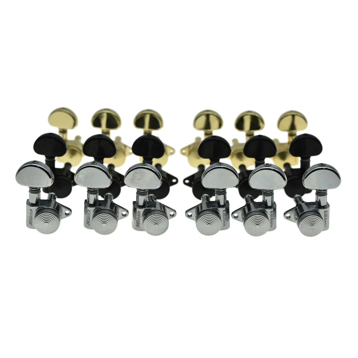 

Wilkinson Locking Guitar Tuners 3x3 ROTO Style Full Size Tuning Keys Pegs Guitar Machine Heads for Gibson or Acoustic Guitars