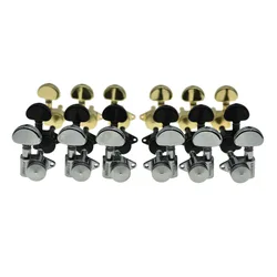 Wilkinson Locking Guitar Tuners 3x3 ROTO Style Full Size Tuning Keys Pegs Guitar Machine Heads for Gibson or Acoustic Guitars