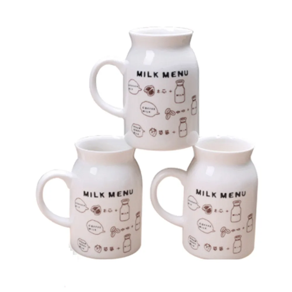 250ML Hot Groceries Creative3D cow style Breakfast Milk Coffee Ceramic Cup Promotional Gifts White Ceramic Cup