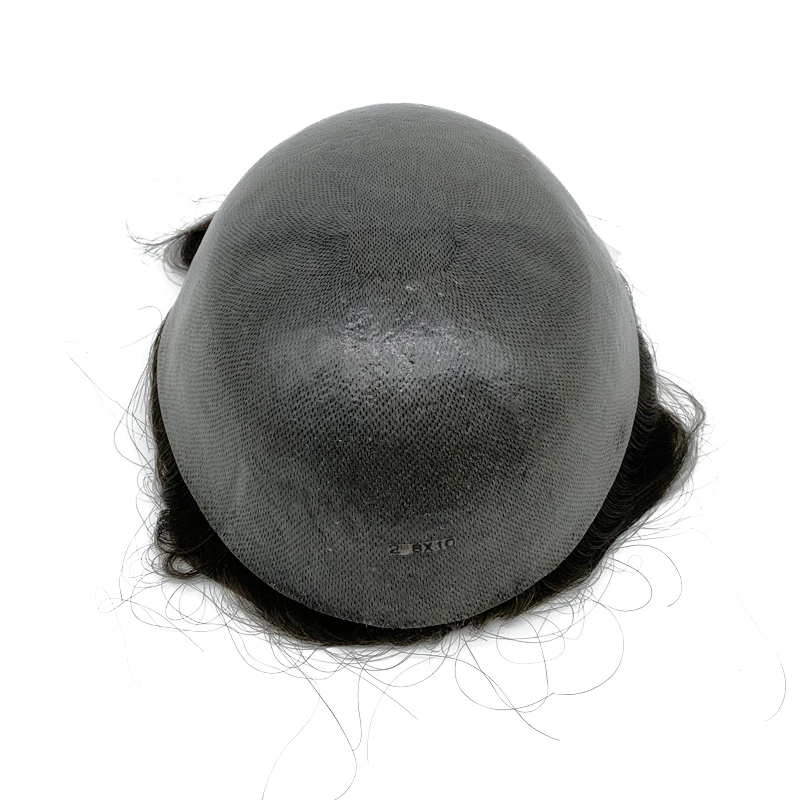Human Hair Hairpieces Thin Skin PU Replacement System Human Hair Men Toupees