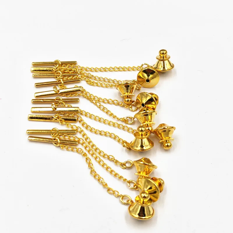 10/50pcs/set  Pin back Tray Base Back Brooch Badges Accessories Claspa with Clutch Back Gold and Silver for DIY Jewelry Making