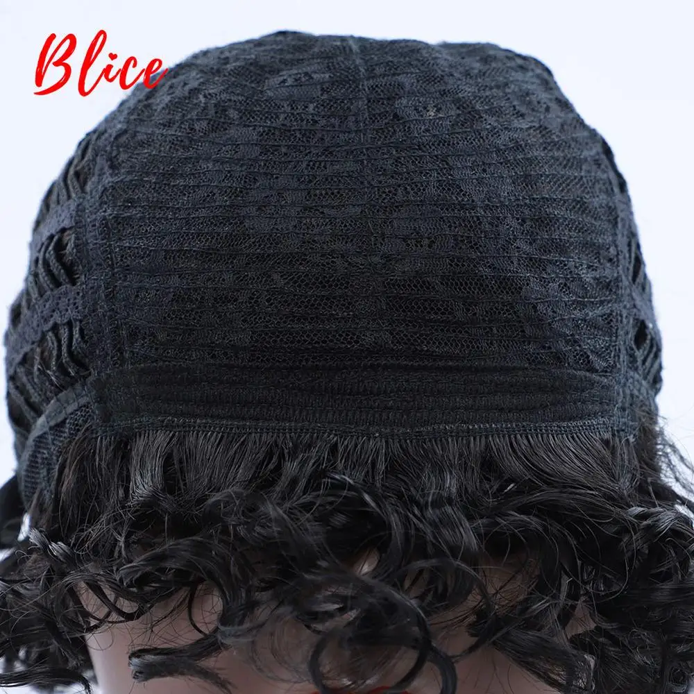 Blice 6 Inch Short Curly  Synthetic Wigs Heat Resistant For Women 100% Kanekalon Daily Party American African Wig