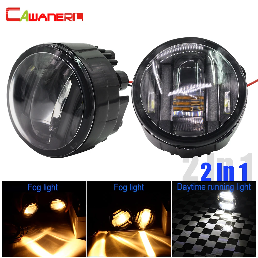 Cawanerl 2 Pieces Car LED Fog Light DRL Daytime Running Lamp For Infiniti EX35 EX37 FX37 FX45 FX50 M37 M56 QX70 QX50 Q60 G25 G37