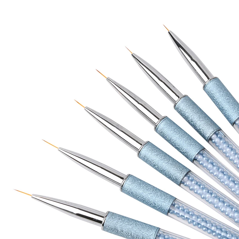 Blaue Perle Strass Acryl Nail Art Stift Tipps 3D Malerei Zeichnung Liner UV Gel Pinsel Maniküre Werkzeug für den professionellen Einsatz – Detail 4
