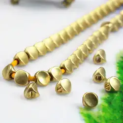 50PCS Golden Brass Twisting Beads Lovely Metal Accessories for DIY NBB531