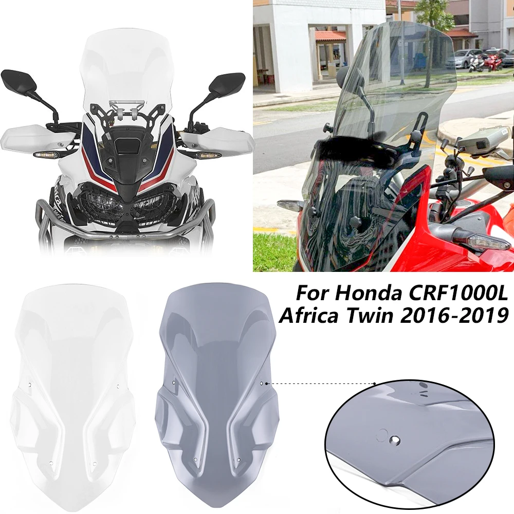 

CRF 1000L Windscreen Windshield Fairing For Honda CRF1000L Africa Twin 2016 2017 2018 2019 Motorcycle Wind Deflector Smoke Clear