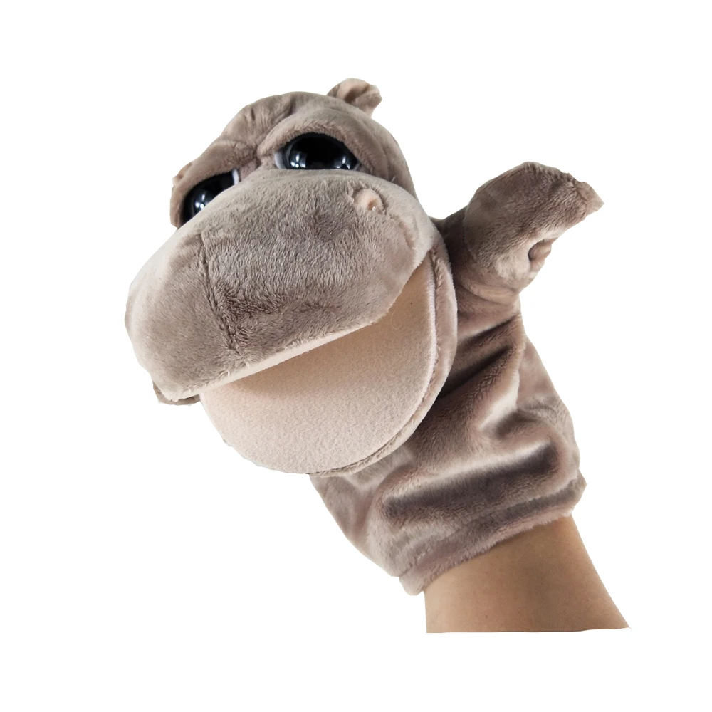 

Childrens Hand Puppet Stuffed Plush Toy Big Eyes Hippo