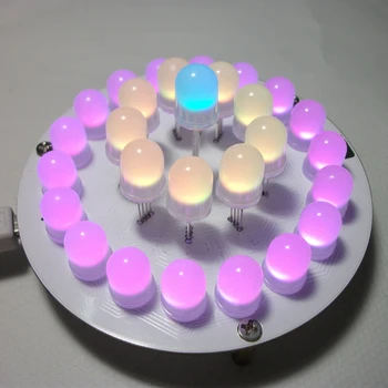 DIY dokunmatik kontrol tuşları tam renkli RGB LED küp Aurora kule elektronik kiti