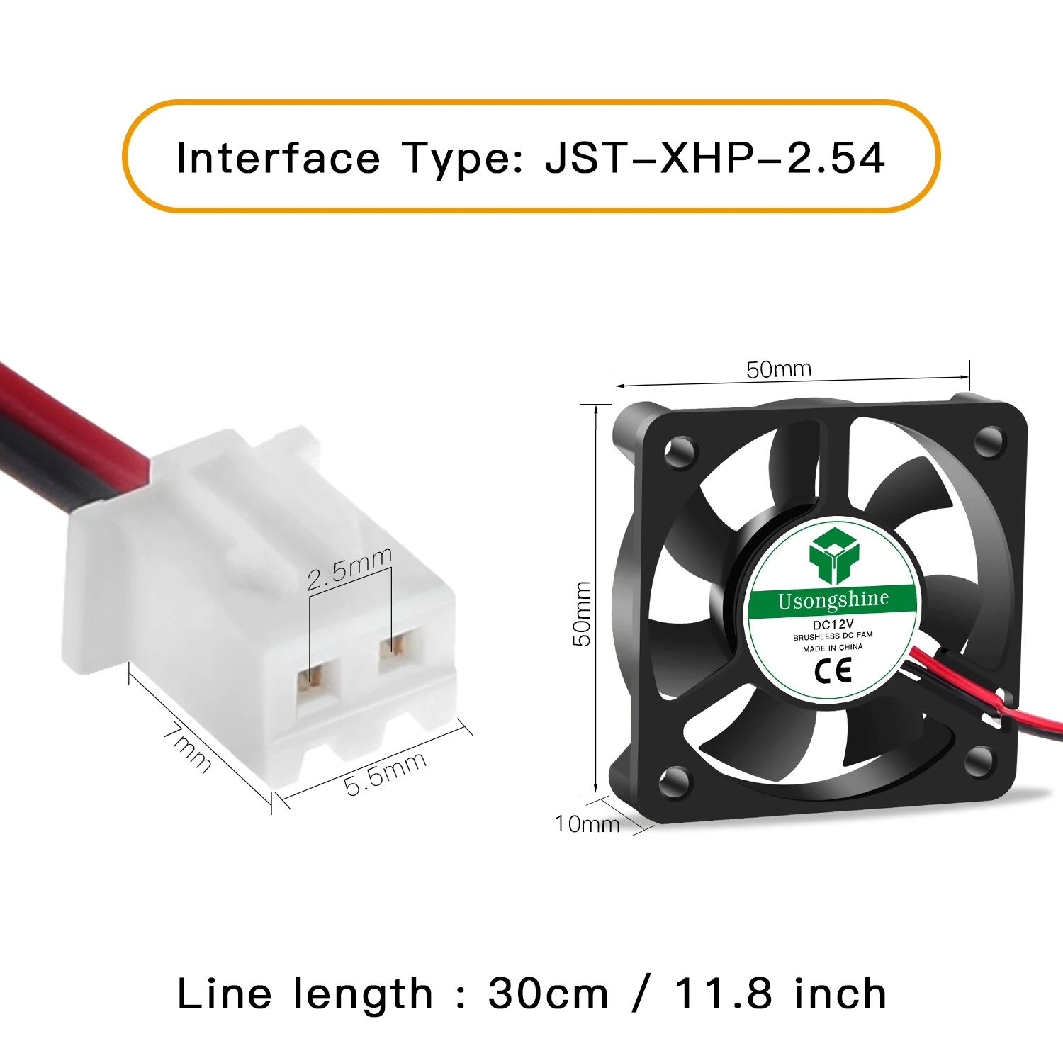 5010 DC5V/12V/24V 3D Printer Turbine Fan 5010 3D Printer Part Fan 50mm (50*50*10mm) 2Pin Brushless Cooling Fan 5/12/24v Fan Duct