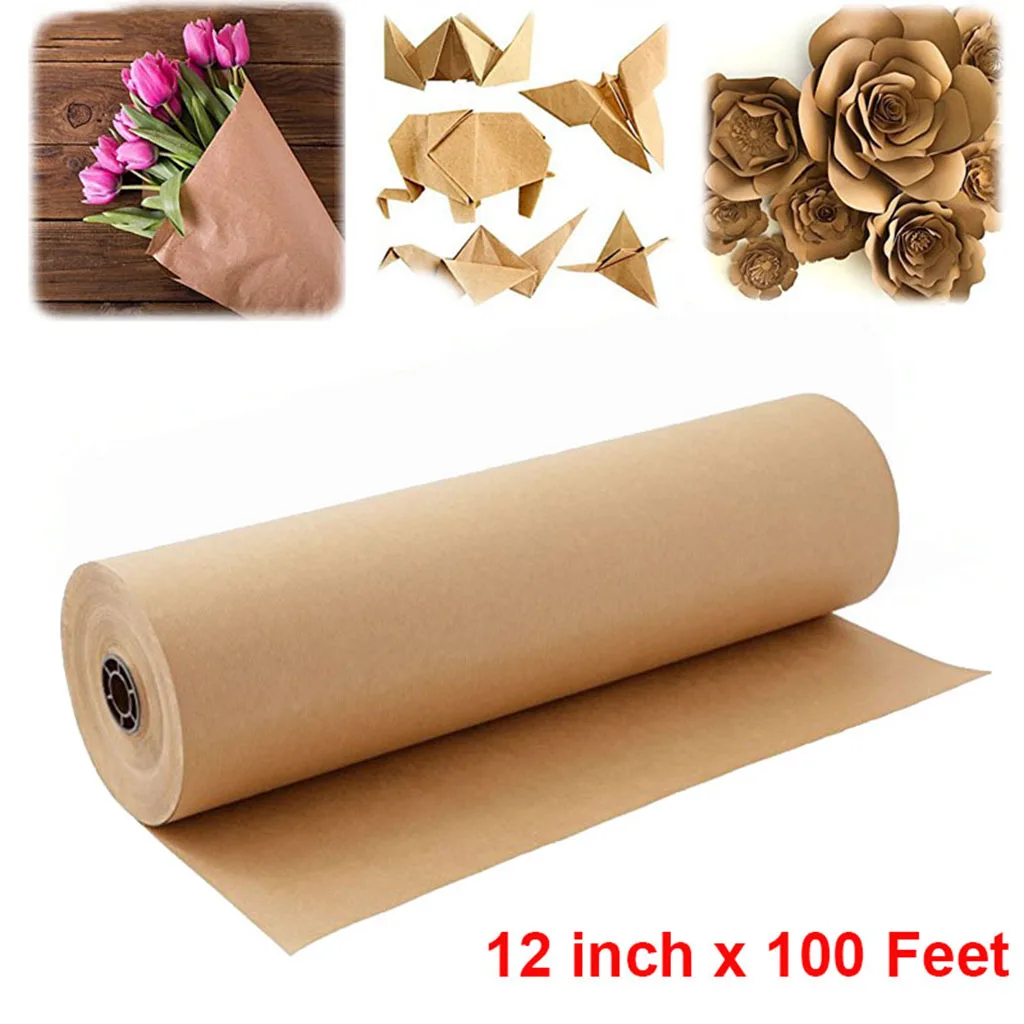 Brown Kraft Paper Roll 30m Great for Gift Wrapping, Art, Craft, Postal, Packing