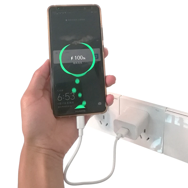 25 سنتيمتر type-C 5A كابل شحن سريع الحبل الأبيض اللون USB C إلى USB2.0 البيانات و كابل شحن