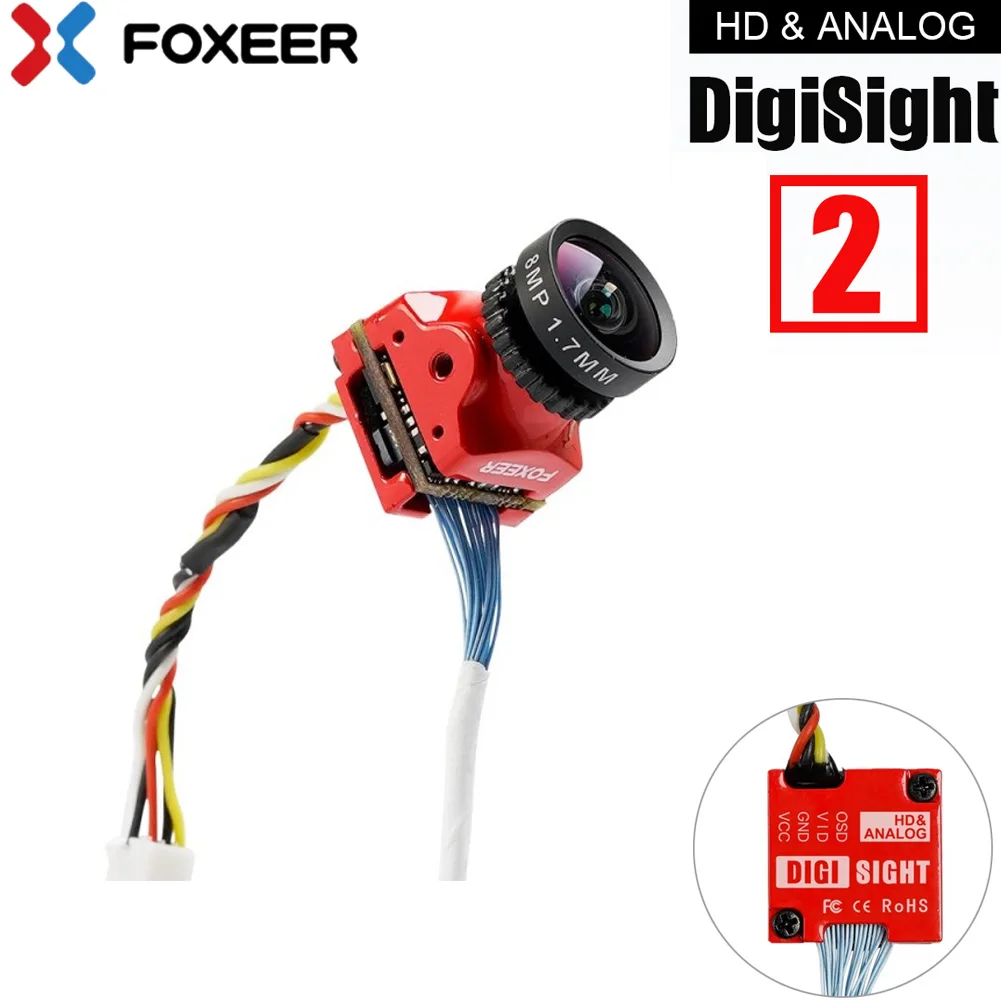 

Аналоговая переключаемая камера Foxeer Digisight 1000TVL 2 Nano 720P с задержкой 4 мс, CMOS-Камера Super WDR 1/3 дюйма для гоночных дронов с видом от первого лица