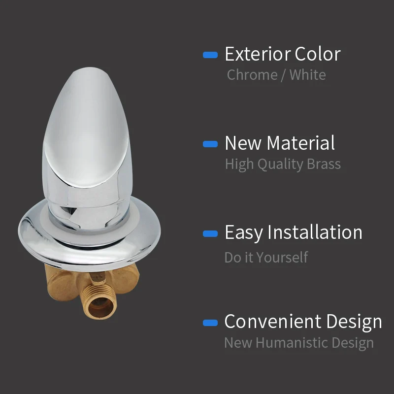 1 Way mosiądz zawór prysznicowy przełączający kabina prysznicowa kran przełącznik G1/2 "zimnej i ciepłej wody zawór mieszający bateria natryskowa z kranu do prysznica