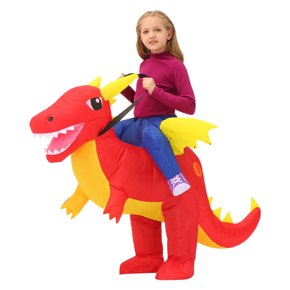 Kids Dinosaur Costume Anime Purim Carnival Party Cosplay Boys Girls Animal Inflatable Costumes Suit For Child Halloween