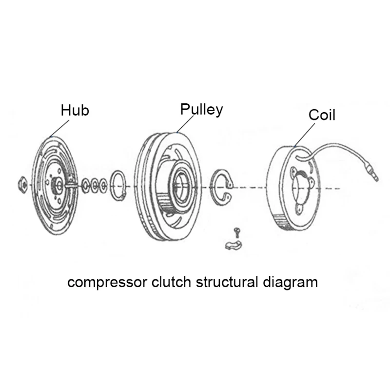 AC Compressor Clutch for 97701-B4000 97701B4000 F5009ADCA02 F500QADAA03 F500-QADAA-03 97701B9000 97701-B9000 For Hyundai i10 kia