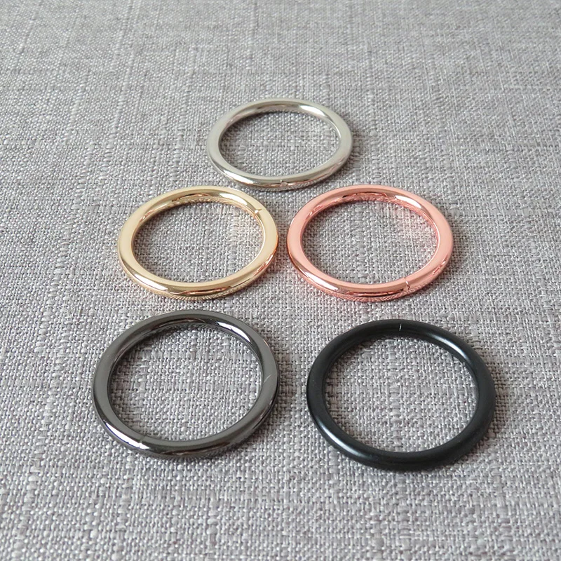 1 pcs 32mm black metal O rings circle ring belt clasp buckle for bag dog pet harness key chain DIY sewing garment accessories