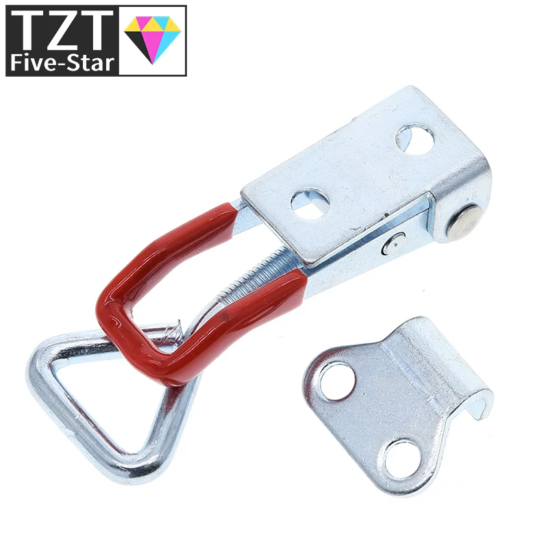 TZT 1/3 Set Verstellbarer Werkzeugkoffer Metall-Kippverschluss Länge Silber+Rot für DIY – Detail 5