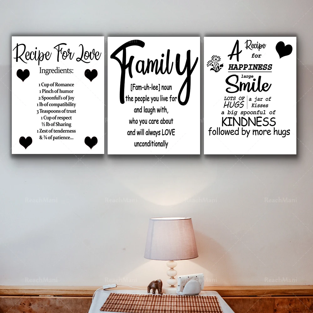 

Family, love, happiness sign, anniversary gift, nordic art decoration picture quality canvas painting poster home decoration