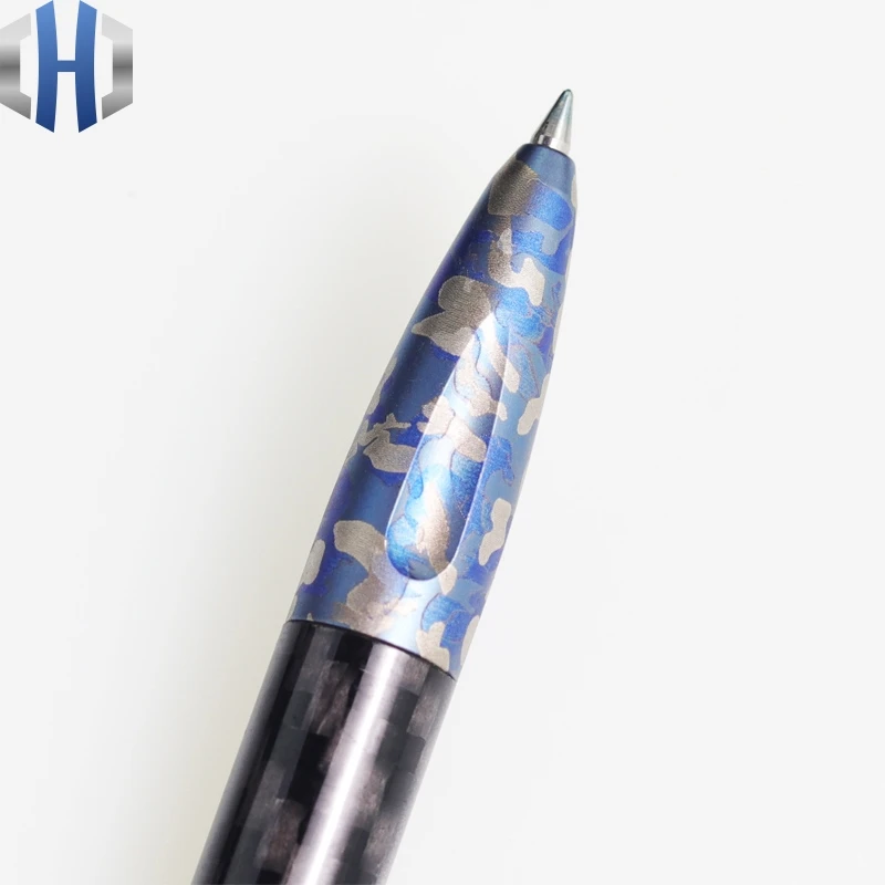 Pluma de autodefensa de aleación de titanio Mitsubishi, bolígrafo táctico EDC de fibra de carbono, recarga de UMR-83