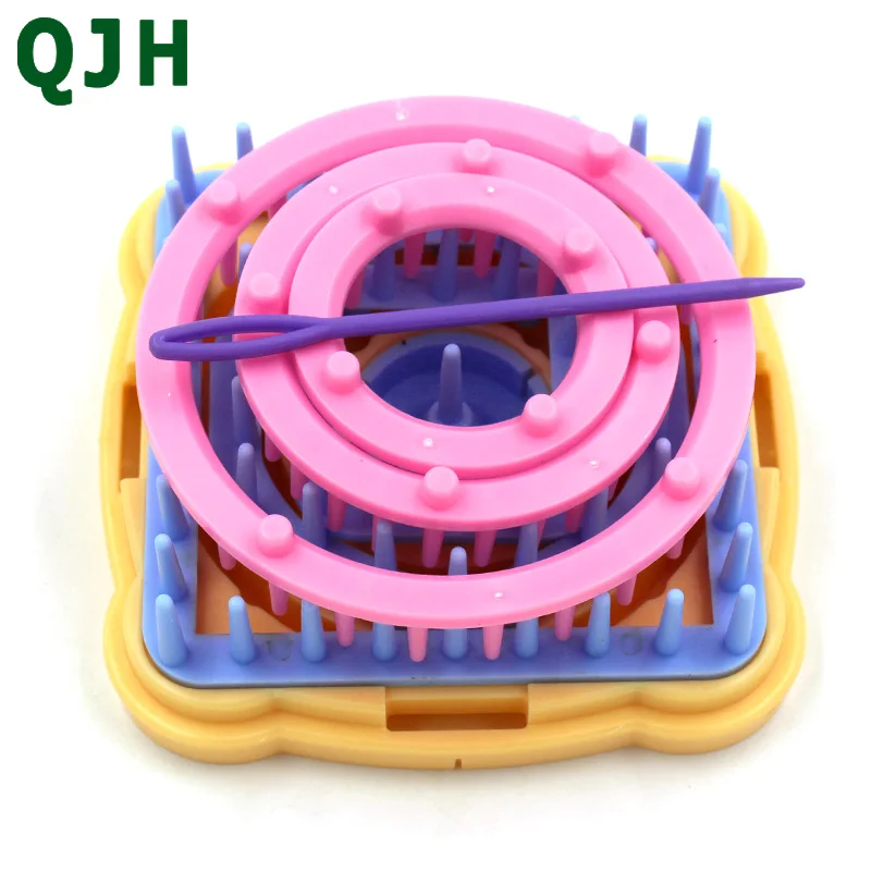 1set Hand Knitting Loom Flower Daisy Pattern Maker Weave Set Wool Yarn Needle Knit Kits Home DIY Craft Tool