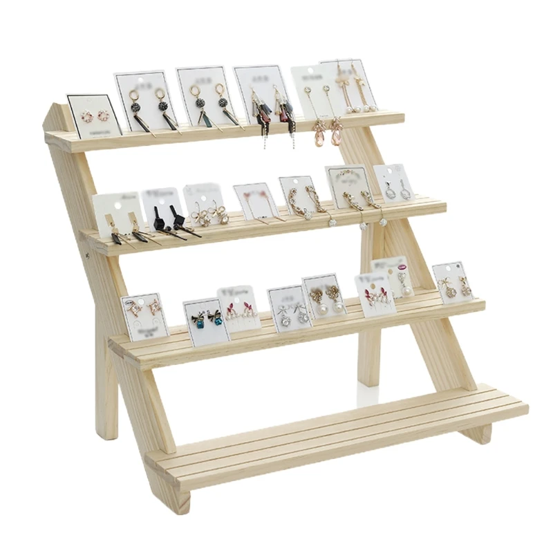 Portable Wooden Retail Table Display Stand for Market Craft Shows Tradeshows