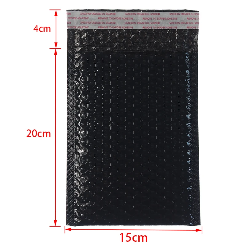 15x20cm Black Bubble Envelope Bag Foam Bag Clothing Packaging Book Packaging Shockproof and Waterproof Composite Courier Bag