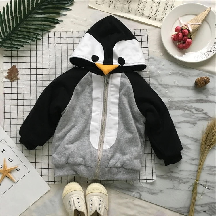 

Tonytaobaby Autumn and Winter New Middle and Small Children's Double Face Plush Thickened Penguin Coat