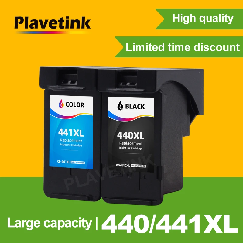 Plavetink Replacement For Canon PG-440 CL-441 XL PG440 CL441 For Canon Pixma MX438 MX518 MX374 MX378 MX394 MX434 MX474 MX514