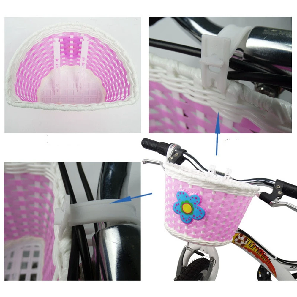 Outdoor Bowknot Bag Rear Cycling Children Bicycle Storage Scooter Handlebar Basket Hanging Retro