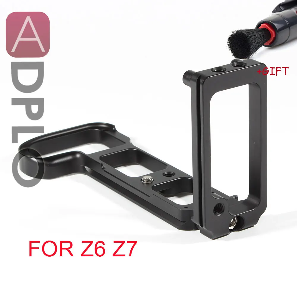 ADPLO  Z6 Camera L-Bracket for Nikon Z6 & for Nikon Z7 Camera w/ Arca-Type Quick Release plate for vertical or horizontal