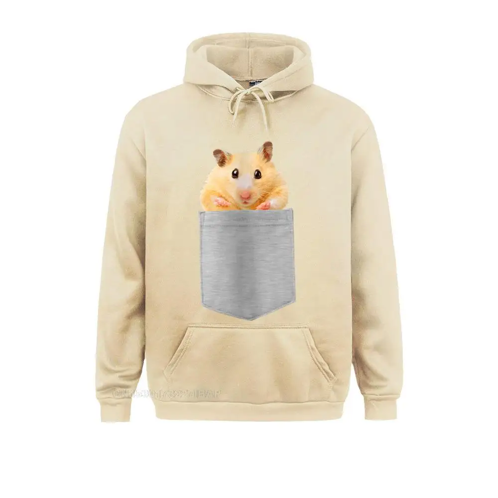 Womens Animal in Your Pocket Hamster peeking out O-Neck Hoodie Oversized Hip hop Sweatshirts Men Hoodies Autumn Clothes